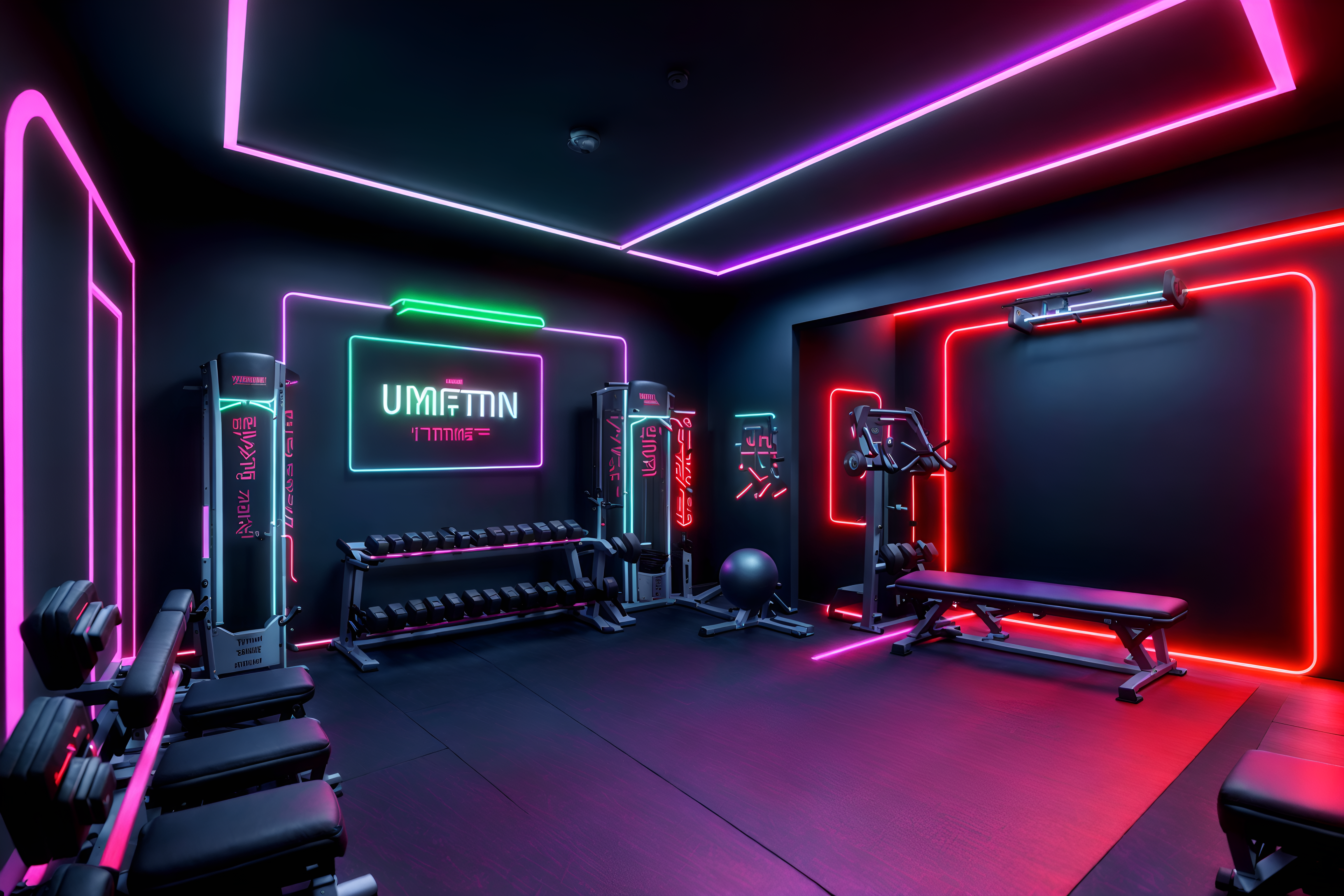Photo From Pinterest Of Gaming Room-style Interior Designed Fitness Gym ...